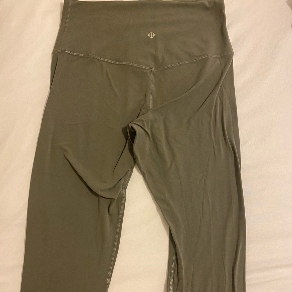 Size 8 army green lululemon align crop leggings